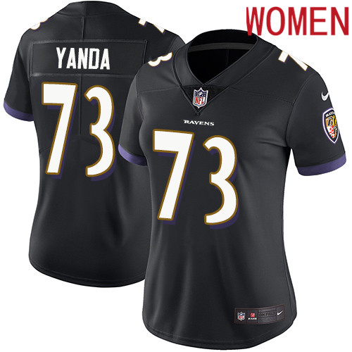 2019 Women Baltimore Ravens #73 Yanda black Nike Vapor Untouchable Limited NFL Jersey->women nfl jersey->Women Jersey